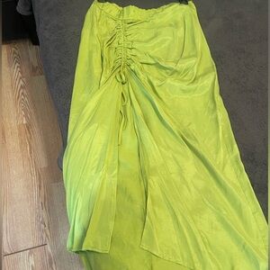 ZARA green midi skirt